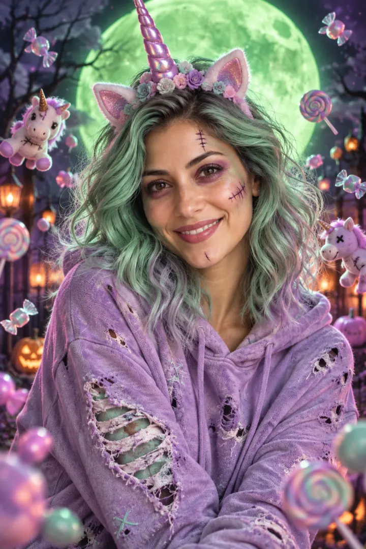 Pastel Zombie Unicorn concept preview